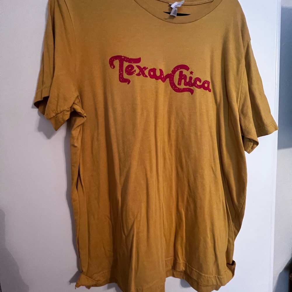 Texas Chica Mustard Yellow Unisex T-Shirt